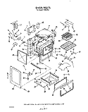 OVEN Diagram and Parts List for F9858W0  Roper Range