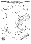 CABINET Diagram and Parts List for KTRS22MDBL01  KitchenAid Refrigerator