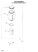 JAR ASSEMBLY Diagram and Parts List for KCG200-1  KitchenAid Coffee Grinder