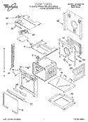 OVEN Diagram and Parts List for RBS245PDB4  Whirlpool Wall Oven