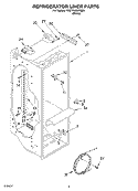REFRIGERATOR LINER Diagram and Parts List for 7ED7FHGXKQ00  Whirlpool Refrigerator