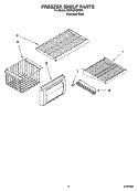 FREEZER SHELF PARTS Diagram and Parts List for KSSC36QMS01  KitchenAid Refrigerator