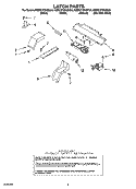 LATCH PARTS Diagram and Parts List for KEMC378KBT04  KitchenAid Microwave Oven Combo