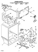 LINER PARTS Diagram and Parts List for ET1CHMXKQ06  Whirlpool Refrigerator