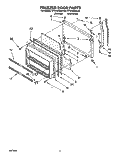 FREEZER DOOR Diagram and Parts List for KTRI18KBWH00  Whirlpool Refrigerator