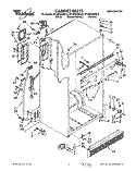 CABINET Diagram and Parts List for ET18PKXWW10  Whirlpool Refrigerator