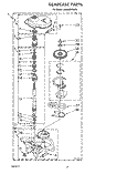 GEARCASE Diagram and Parts List for LA9680XWN0  Whirlpool Washer