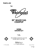 SECTION Diagram and Parts List for SC8630EXB1  Whirlpool Cooktop