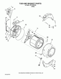 TUB AND BASKET PARTS Diagram and Parts List for IFW7300WW00  Inglis Washer