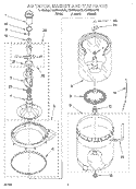 AGITATOR, BASKET AND TUB Diagram and Parts List for KAWS850GT0  KitchenAid Washer