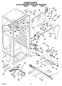 LINER PARTS Diagram and Parts List for ER8AHKXRL00  Whirlpool Refrigerator