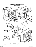 DISPENSER AND FRONT Diagram and Parts List for KSRF42DTX20  KitchenAid Refrigerator