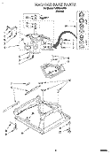 MACHINE BASE Diagram and Parts List for 7LSP8244BN0  Whirlpool Washer