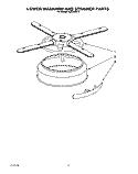 LOWER WASHARM AND STRAINER Diagram and Parts List for KUDI22GT3  KitchenAid Dishwasher