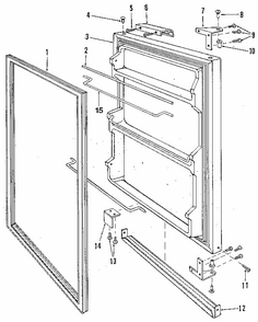Door Diagram and Parts List for 58RIAD  Whirlpool Refrigerator