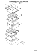 REFRIGERATOR SHELF PARTS Diagram and Parts List for IMQ225300  Inglis Refrigerator