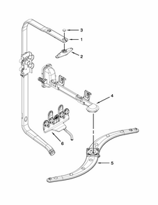 Upper Wash And Rinse Parts Diagram and Parts List for 66513262K113  Kenmore Dishwasher