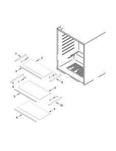 Part Location Diagram of W10797333 Whirlpool SUPPORT