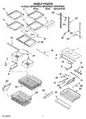 SHELF PARTS Diagram and Parts List for KBFS20ETWH01  KitchenAid Refrigerator