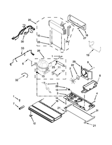 Unit Parts Diagram and Parts List for 7WF736SDAM13  Whirlpool Refrigerator