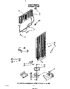 Unit Diagram and Parts List for 8614*0B  Roper Refrigerator