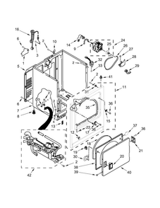 Cabinet Parts Diagram and Parts List for 11070222510  Kenmore Dryer