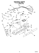 CONTROL PARTS Diagram and Parts List for KSRJ25IMST00  KitchenAid Refrigerator