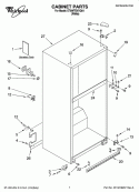CABINET PARTS Diagram and Parts List for ET8WTEXVQ01  Whirlpool Refrigerator