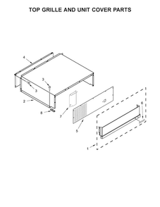 Top Grille And Unit Cover Parts Diagram and Parts List for KBSD608ESS01  KitchenAid Refrigerator