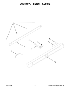 03 - Control Panel Parts Diagram and Parts List for KMBD104GSS02  Whirlpool Microwave