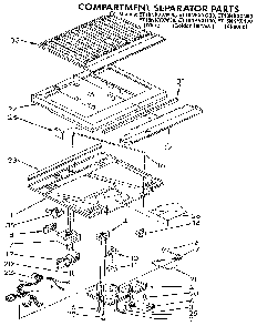 Compartment Separator Diagram and Parts List for ET18NKYXG00  Whirlpool Refrigerator