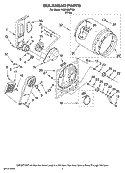 BULKHEAD PARTS, OPTIONAL PARTS (NOT INCLUDED) Diagram and Parts List for HED4300TQ0  Magic Chef Dryer