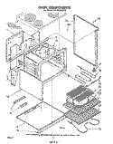 OVEN Diagram and Parts List for RF4400XLW0  Whirlpool Range