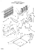 UNIT Diagram and Parts List for 3ET19DKXEW00  Whirlpool Refrigerator