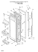 REFRIGERATOR DOOR Diagram and Parts List for 3XART720F02  Whirlpool Refrigerator