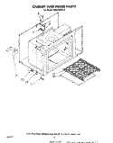 CABINET AND HINGE Diagram and Parts List for RM275PXL0  Whirlpool Microwave Oven Combo