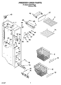 FREEZER LINER PARTS Diagram and Parts List for GS6NVEXSL00  Whirlpool Refrigerator