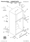 CABINET, LITERATURE Diagram and Parts List for KTRS21MJBL01  KitchenAid Refrigerator
