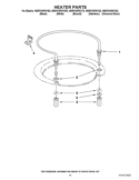HEATER PARTS Diagram and Parts List for WDF510PAYS2  Whirlpool Dishwasher