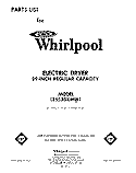 SECTION Diagram and Parts List for LE5530XMW1  Whirlpool Dryer