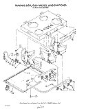 BURNER BOX, GAS VALVES, AND SWITCHES Diagram and Parts List for KGCT365TAL1  KitchenAid Cooktop