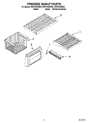 FREEZER SHELF PARTS Diagram and Parts List for KSSS42QMB02  KitchenAid Refrigerator
