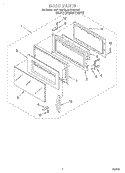 Part Location Diagram of 4359045 Whirlpool DOOR/MW