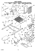 UNIT PARTS Diagram and Parts List for GS2SHEXNT02  Whirlpool Refrigerator