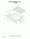 DRAWER & BROILER PARTS Diagram and Parts List for IES350XW0  Inglis Range