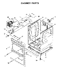 Cabinet parts Diagram and Parts List for WED7120HC1  Whirlpool Dryer