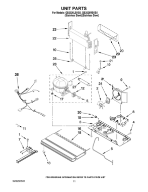 06 - UNIT PARTS Diagram and Parts List for GB2026REKS5  Whirlpool Refrigerator