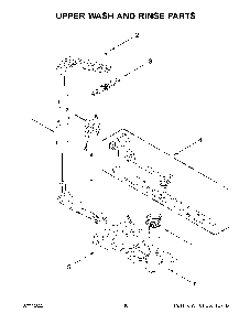 Upper Wash And Rinse Parts Diagram and Parts List for KDTE204KBL1  KitchenAid Dishwasher