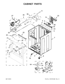 Cabinet Parts Diagram and Parts List for WED8500DR1  Whirlpool Dryer