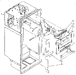 Liner Diagram and Parts List for ET18GKXSN10  Whirlpool Refrigerator